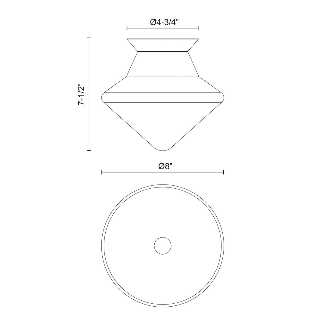 Nora 8-in Brushed Nickel/Opal Matte Glass 1 Light Flush Mount