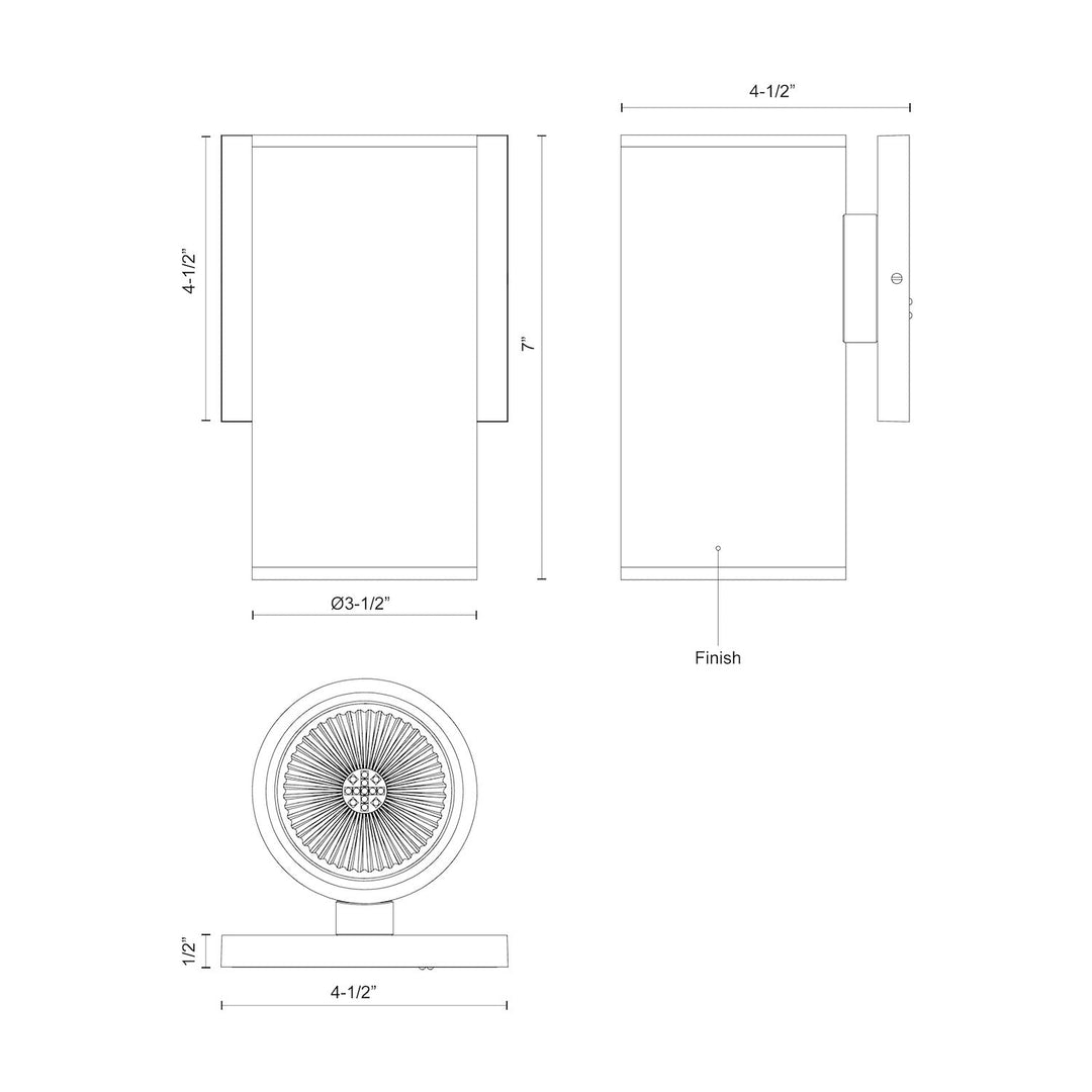 Nordic 7-in Exterior Wall Sconce