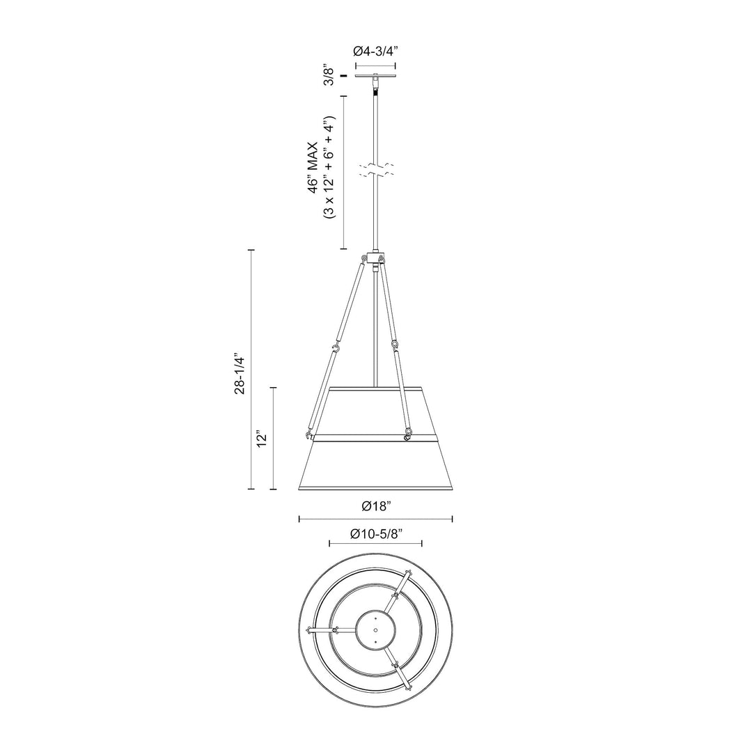 Oliver 18-in Pendant