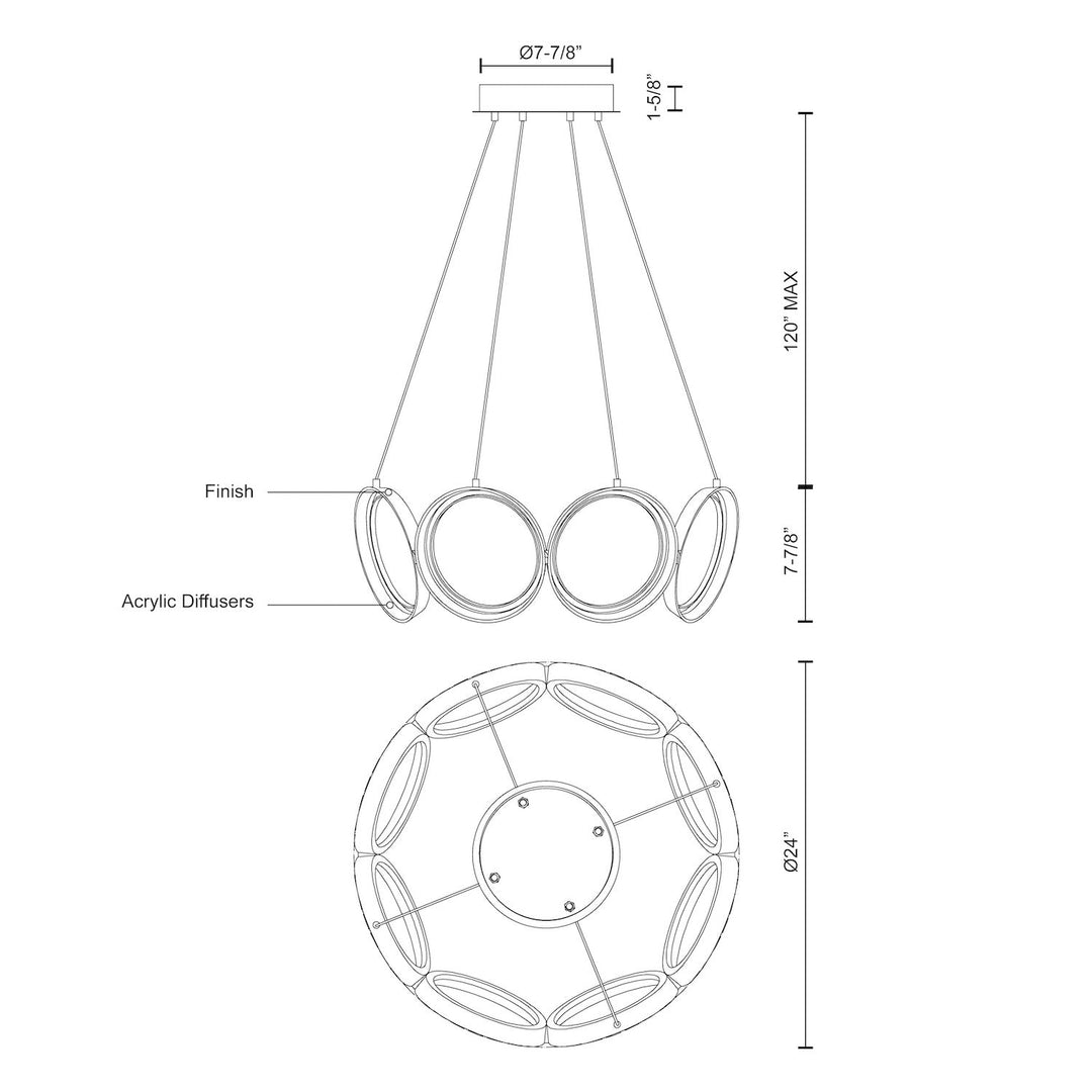 Oros 24-in Chandelier