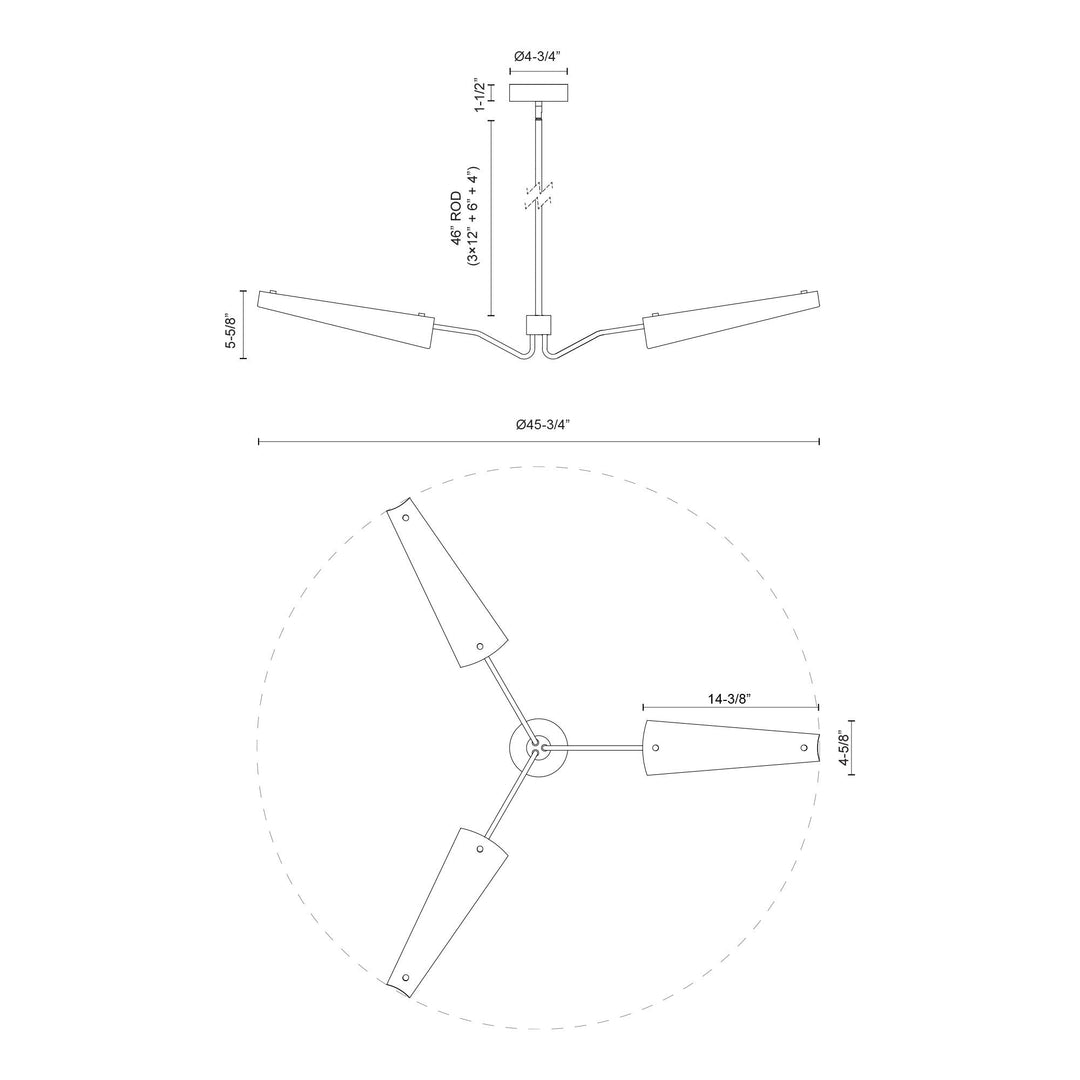 Osorio 46-in Chandelier