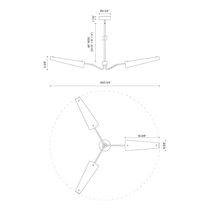 Osorio 46-in Chandelier