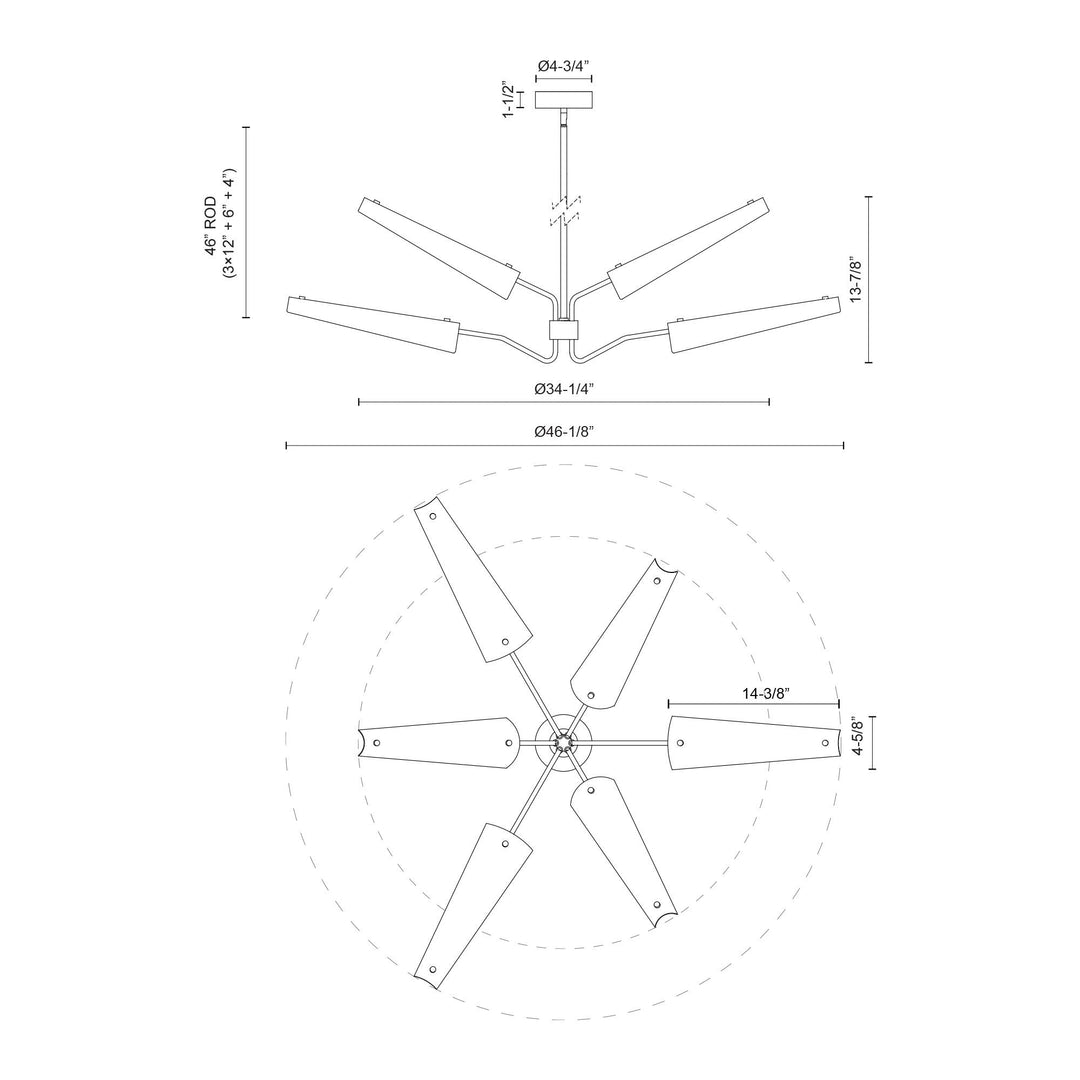 Osorio 46-in Chandelier