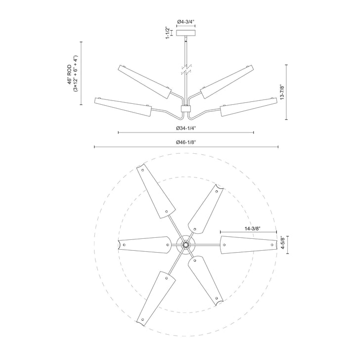 Osorio 46-in Chandelier