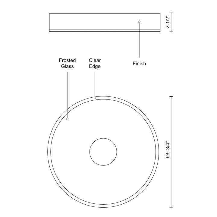 Parker 10-in Flush Mount