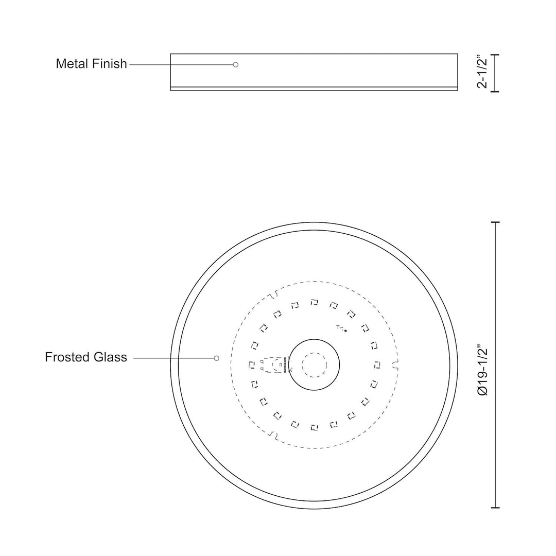 Parker 20-in Flush Mount