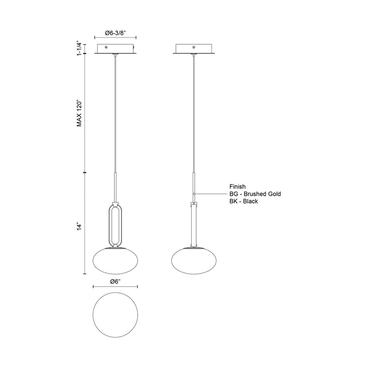 Tavira 6-in Pendant