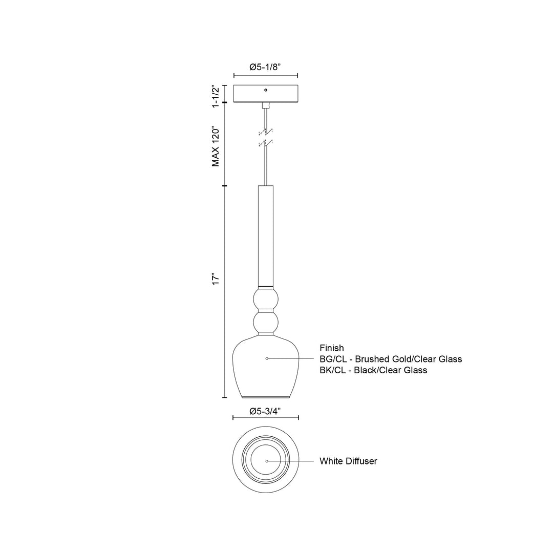 Rise 6-in Pendant