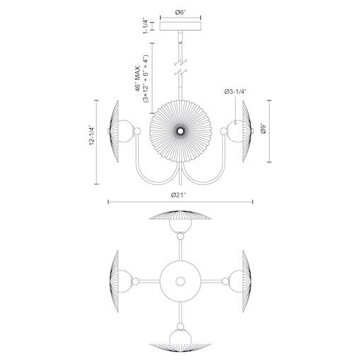 Hera 21-in Pendant