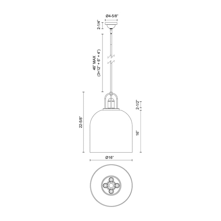 Lancaster 16-in Pendant