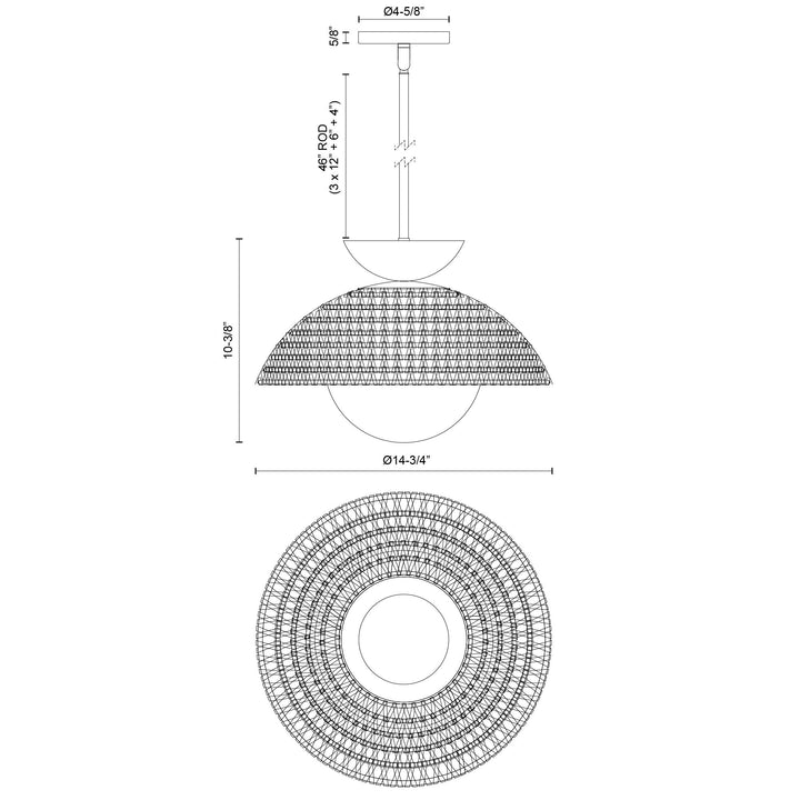 Perth 14-in Pendant