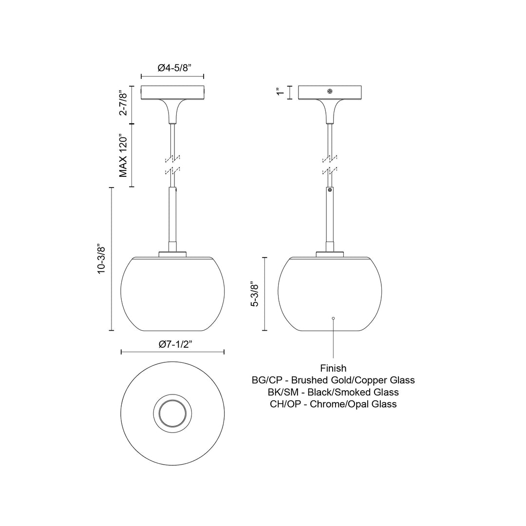 Samar 8-in Pendant