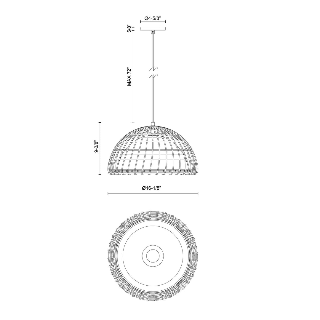 Bondi 16-in Pendant