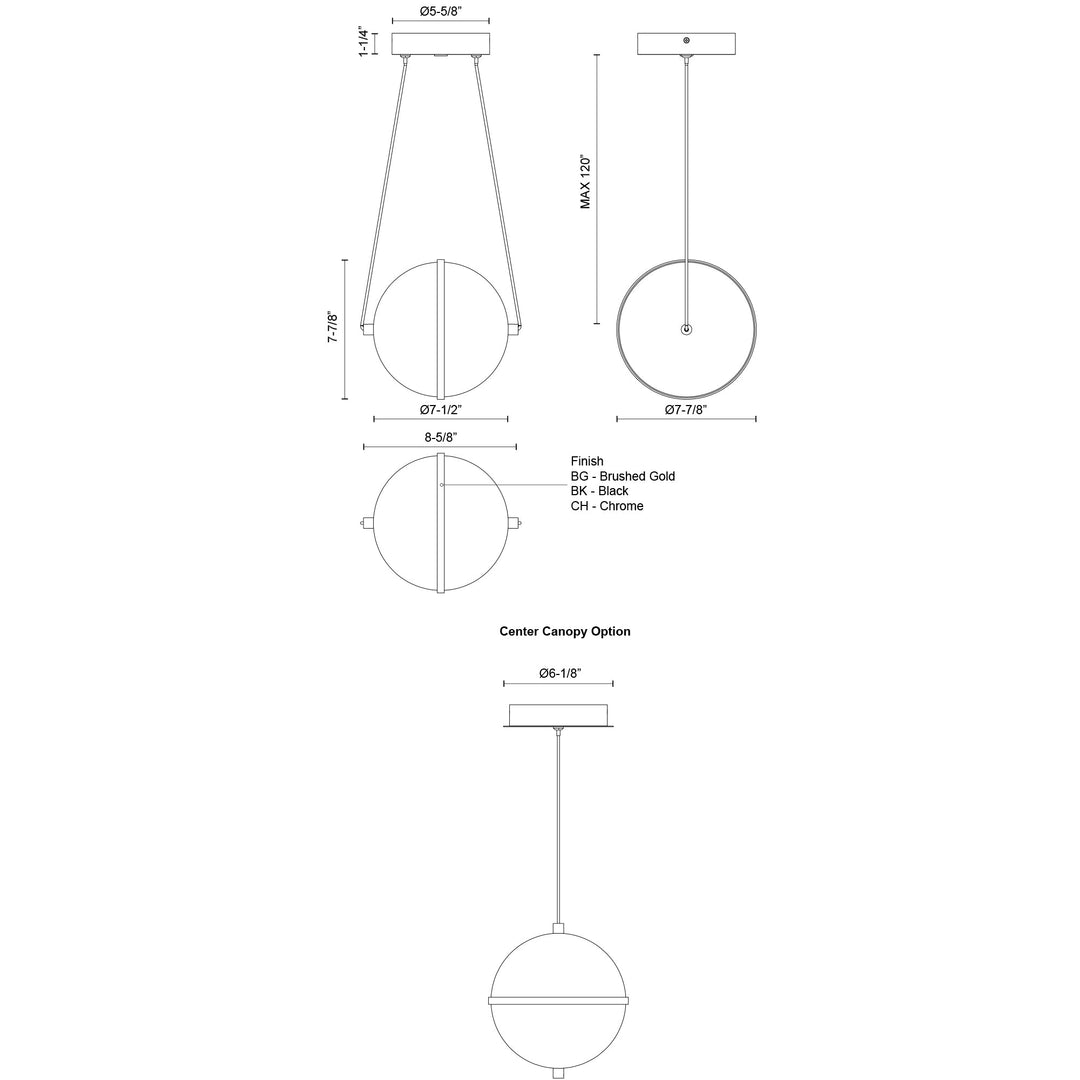 Aries 8-in Pendant