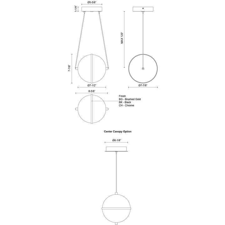 Aries 8-in Pendant