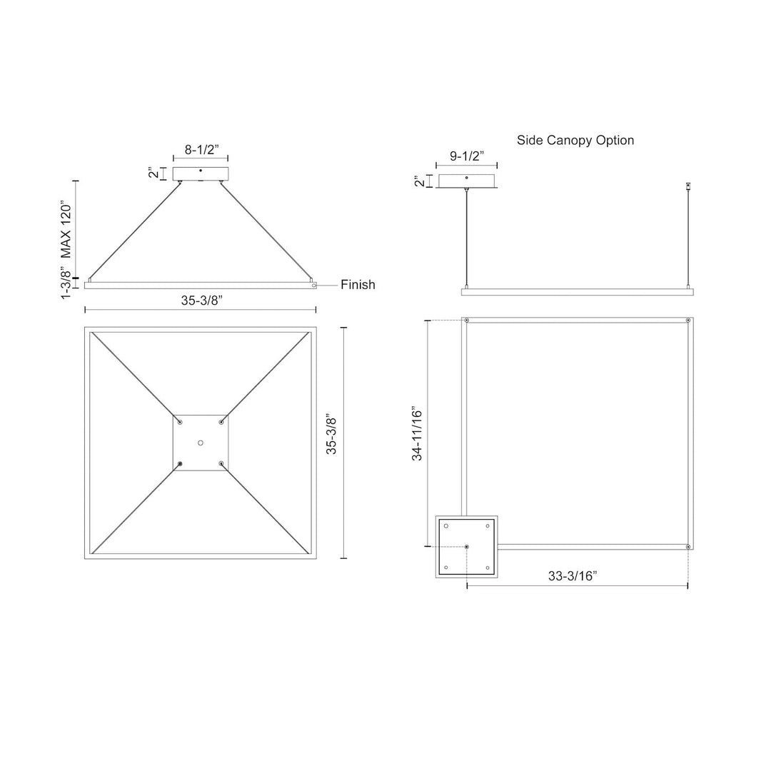 Piazza 36-in Pendant