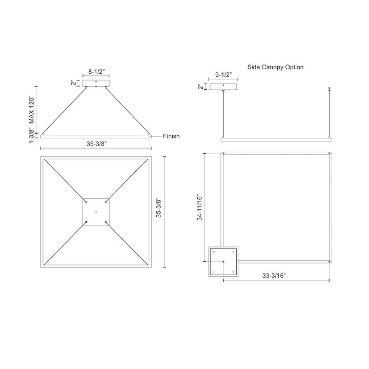 Piazza 36-in Pendant