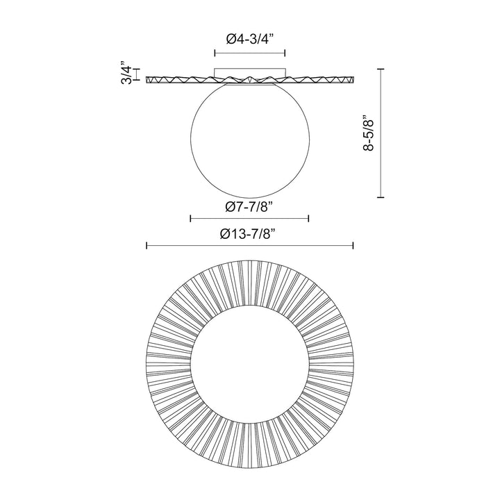 Plume 14-in Flush Mount