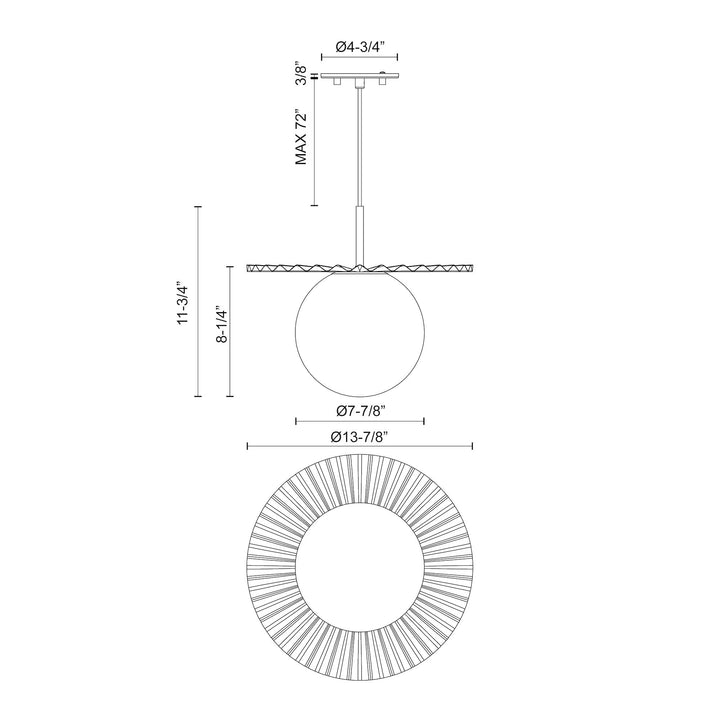 Plume 14-in Pendant