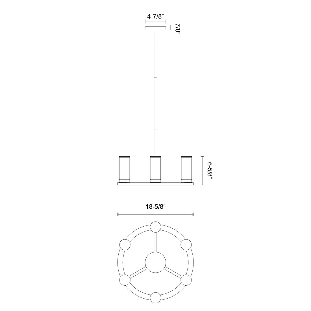 Revolve 19-in Chandelier