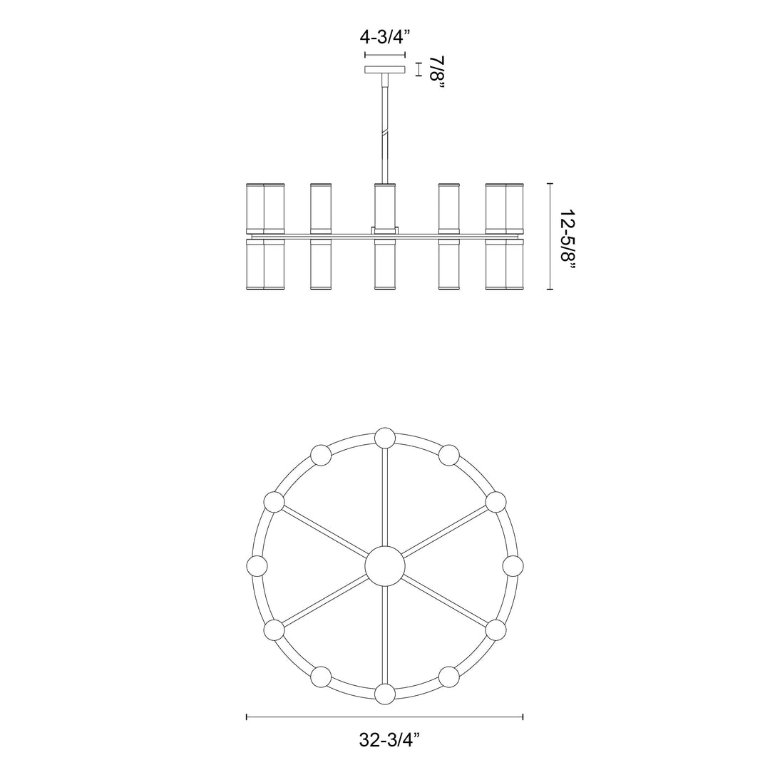 Revolve 33-in Chandelier