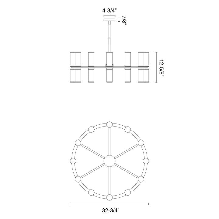 Revolve 33-in Chandelier