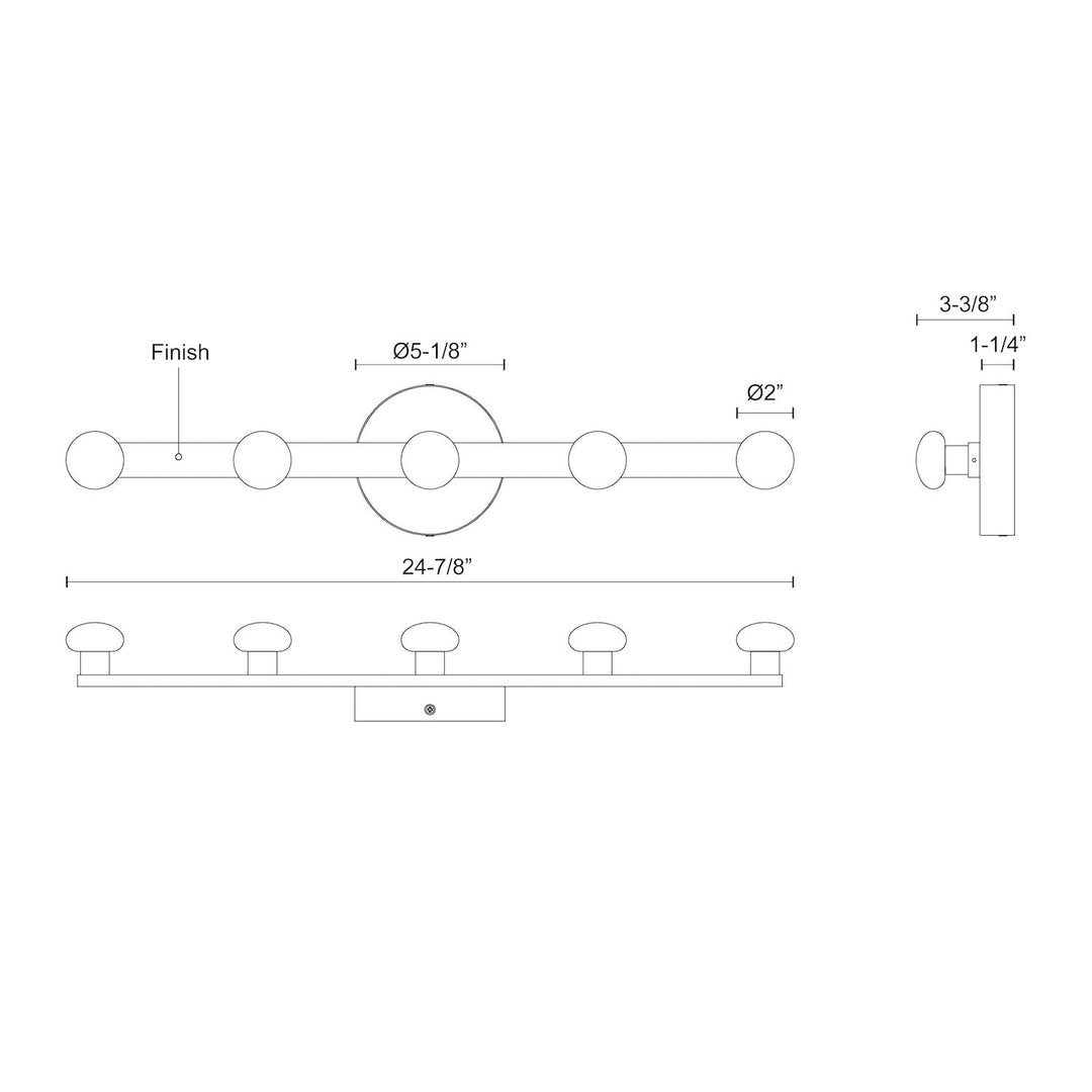 Rezz 24-in Wall Sconce