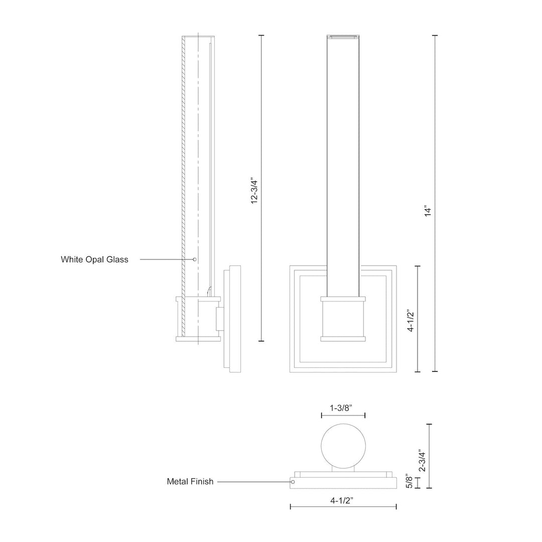 Rona 14-in Brushed Gold LED Wall Sconce