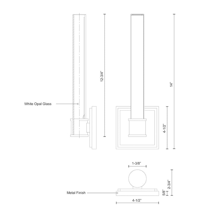 Rona 14-in Brushed Gold LED Wall Sconce