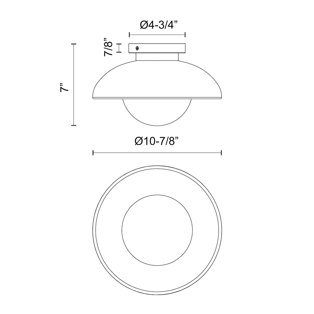 Rubio 12-in Flush Mount