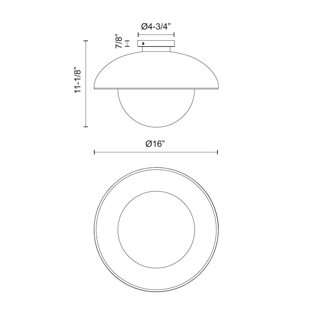 Rubio 16-in Flush Mount