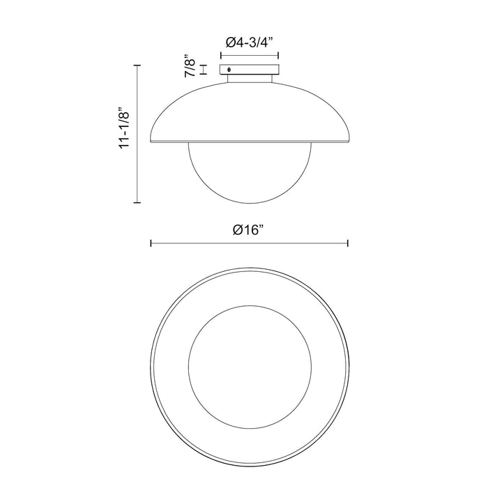 Rubio 16-in Flush Mount