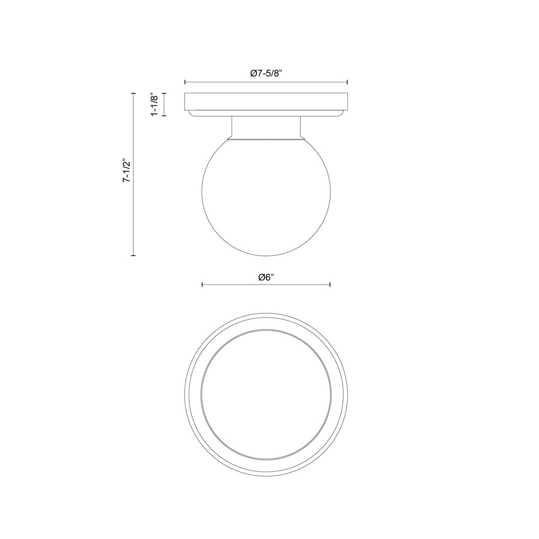 Fiore 6-in Semi-Flush Mount