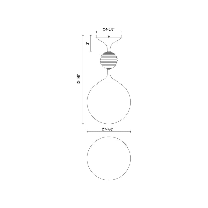 Celia 8-in Semi-Flush Mount