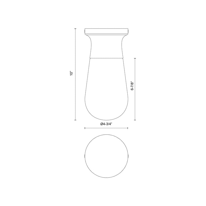 Marcel 5-in Semi-Flush Mount