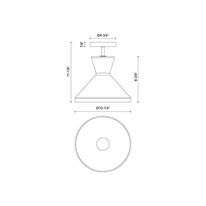 Betty 10-in Semi-Flush Mount