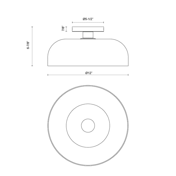 Sylvia 12-in Semi-Flush Mount