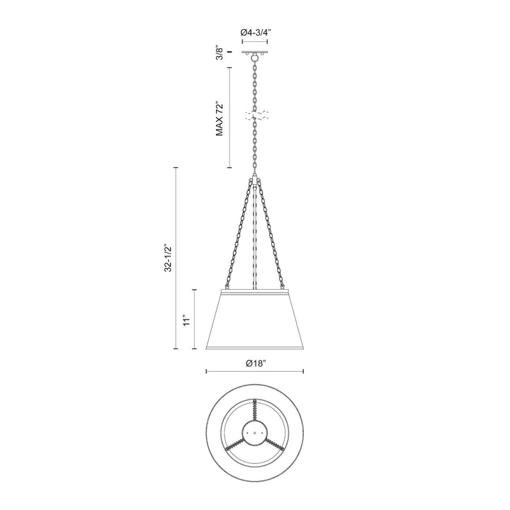 Speakeasy 18-in Pendant