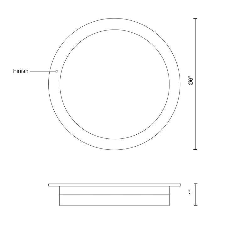 Stockton 6-in Flush Mount