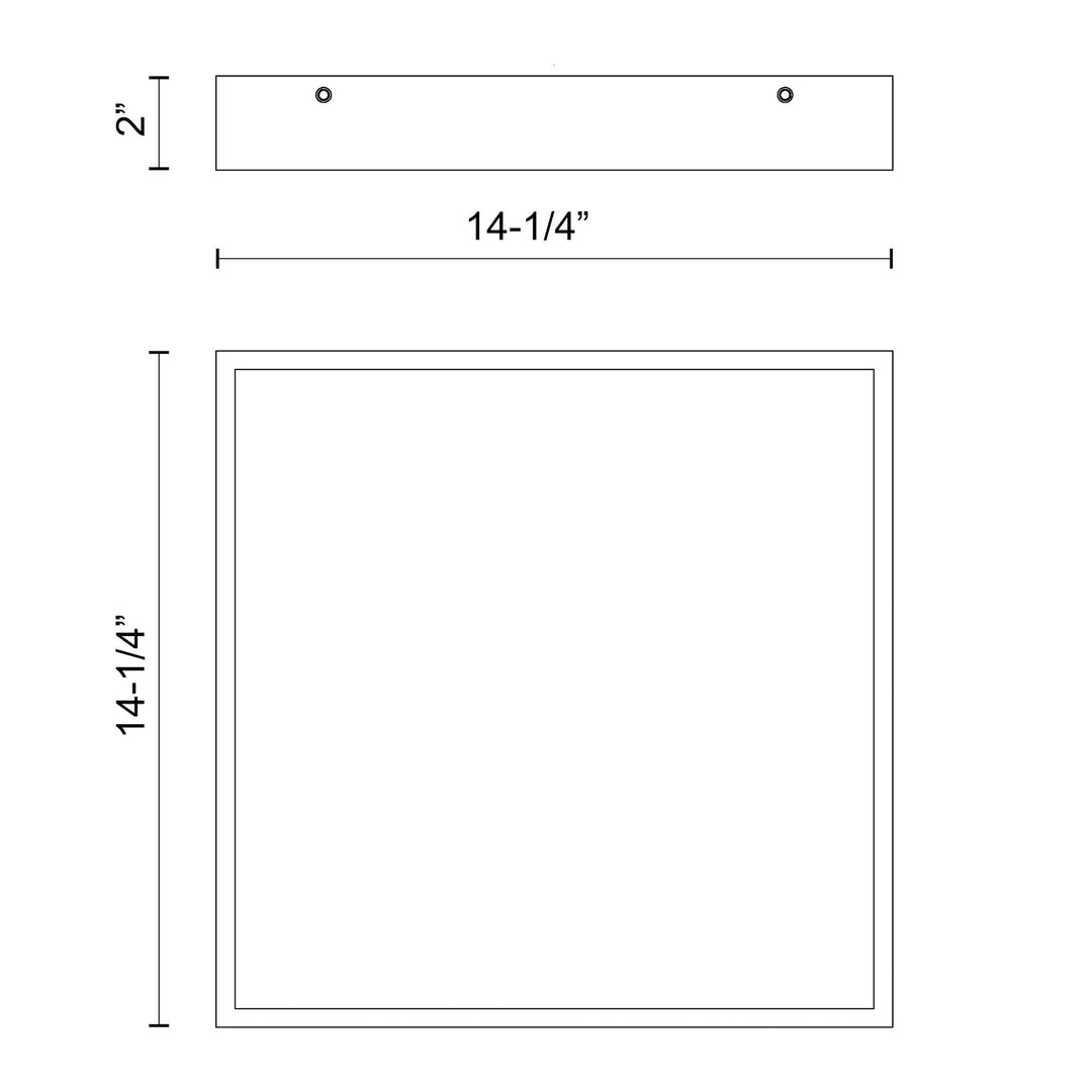 Sydney 14-in Matte Black LED Flush Mount