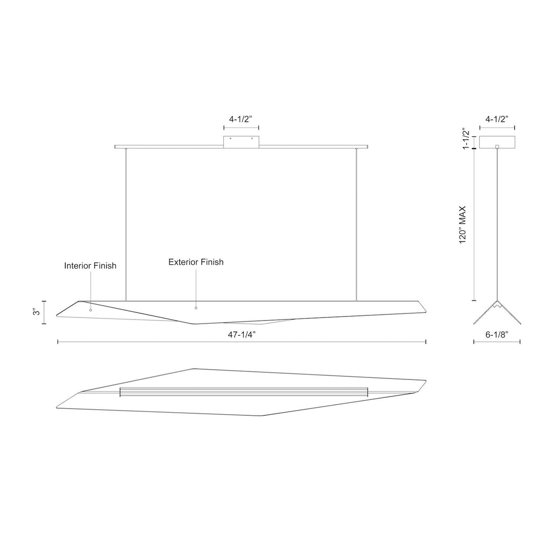 Taro 48-in Linear Pendant