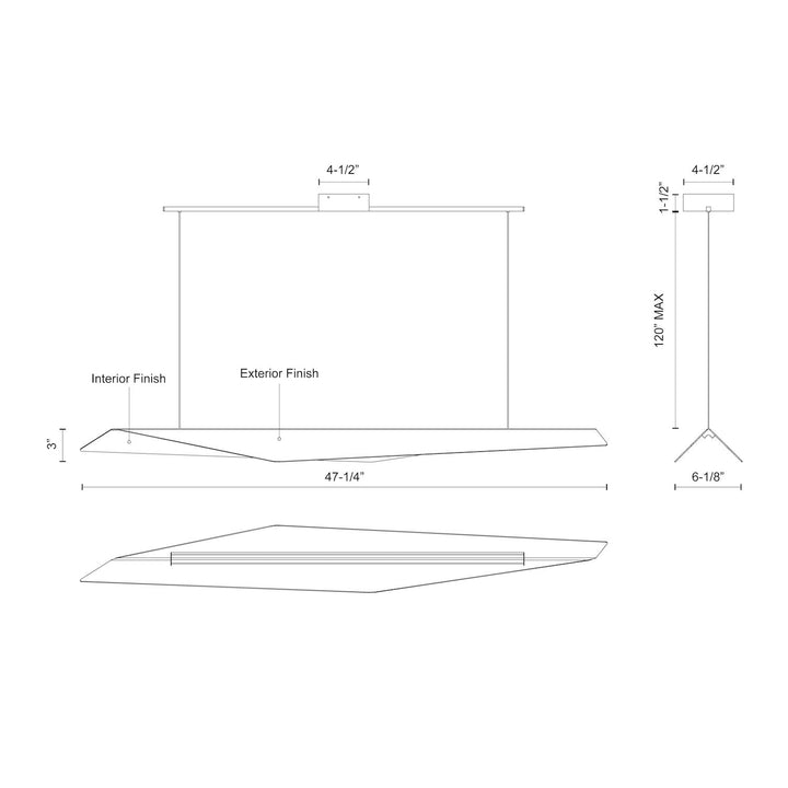 Taro 48-in Linear Pendant