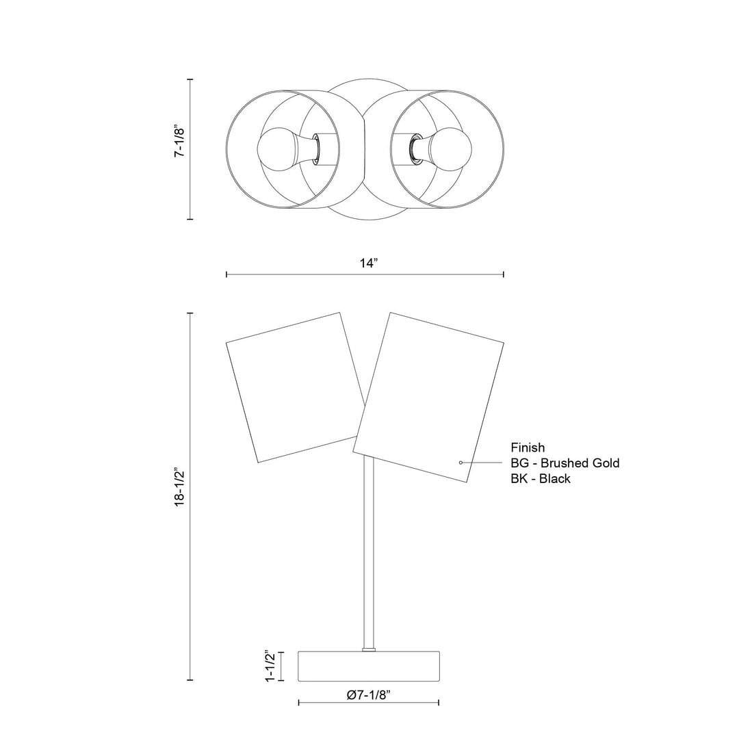 Keiko 14-in Table Lamp