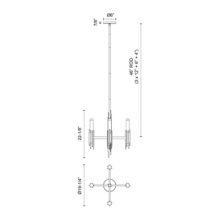 Torres 19-in Chandelier