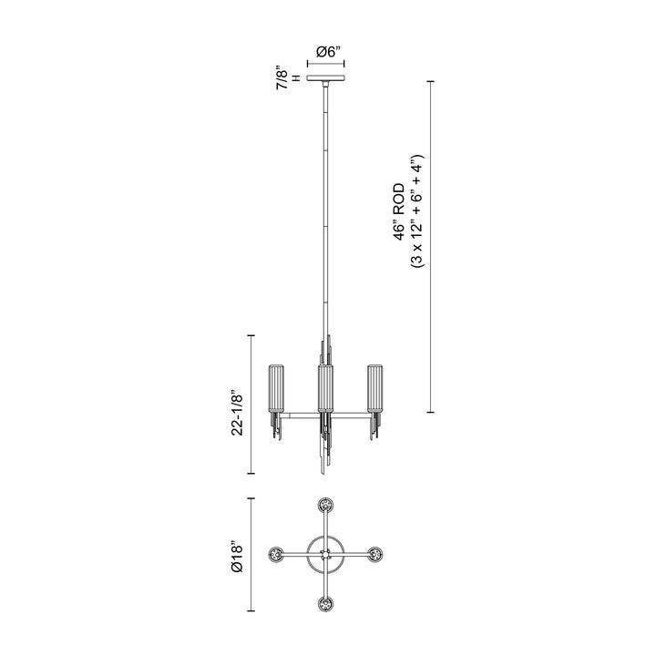 Torres 18-in Chandelier