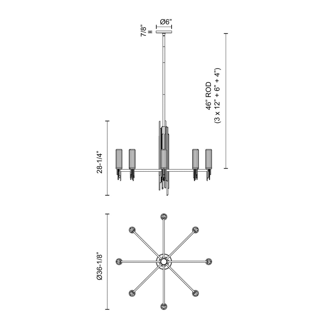 Torres 36-in Chandelier