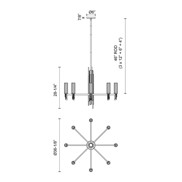 Torres 36-in Chandelier