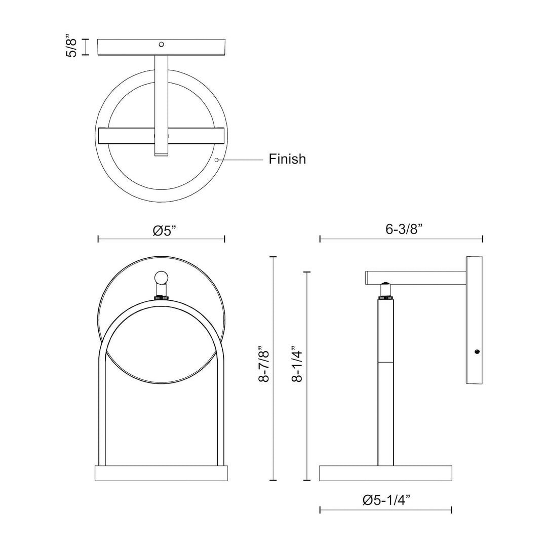 Trek 5-in Exterior Wall Sconce