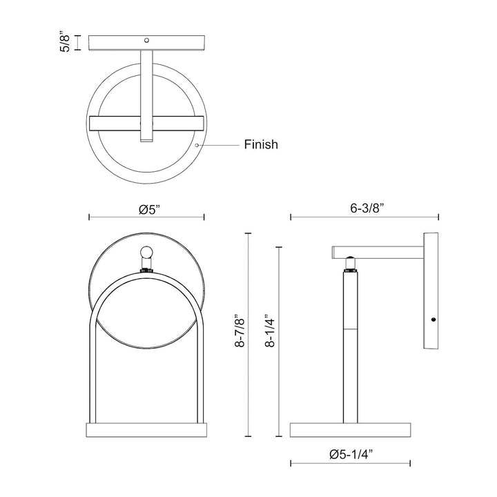 Trek 5-in Exterior Wall Sconce