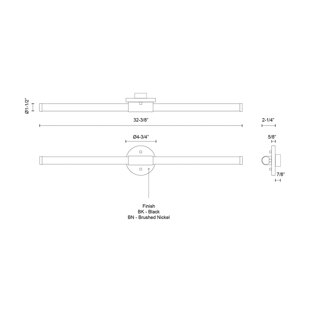 Akari 32-in Vanity Light